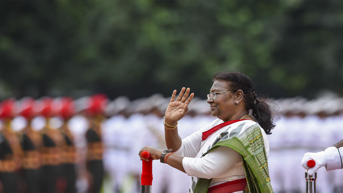 Droupadi Murmu, a tribal politician,  sworn in as India's new president